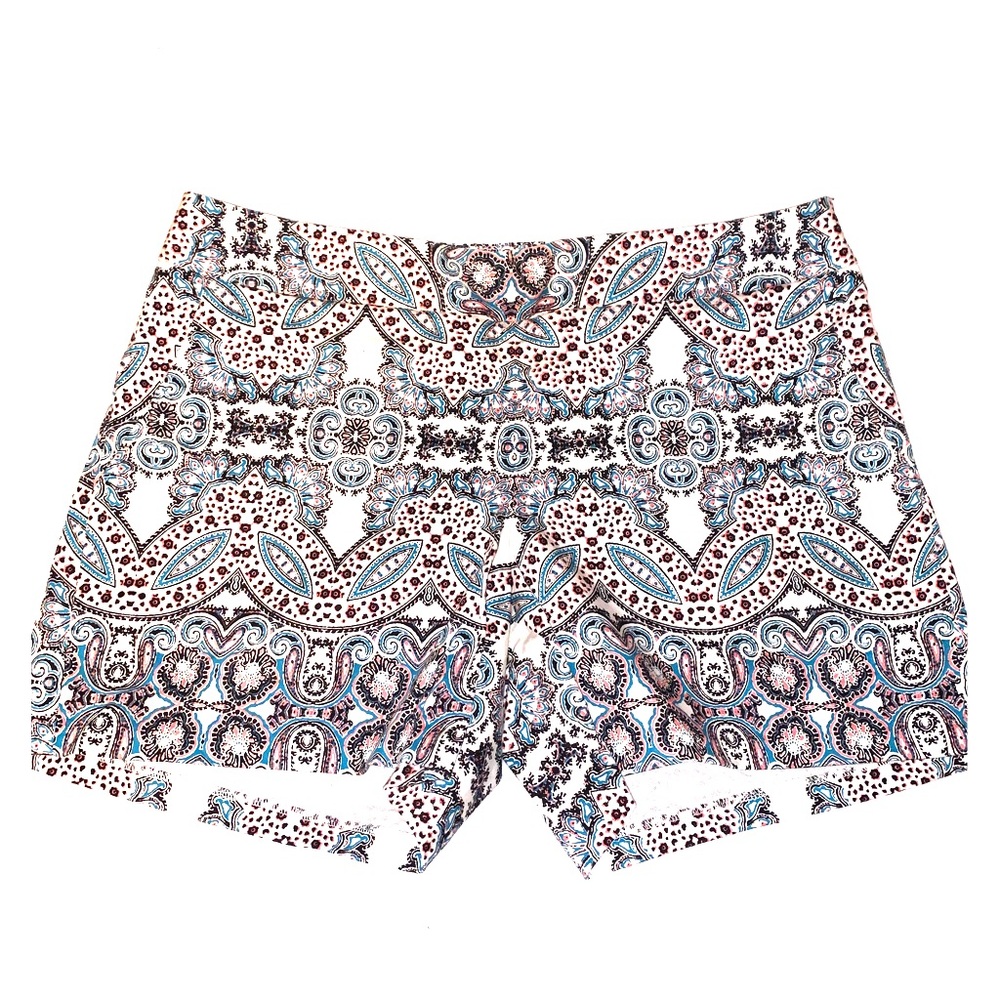 Express - Women’s White, Black, Blue & Pink Shorts - Size 2